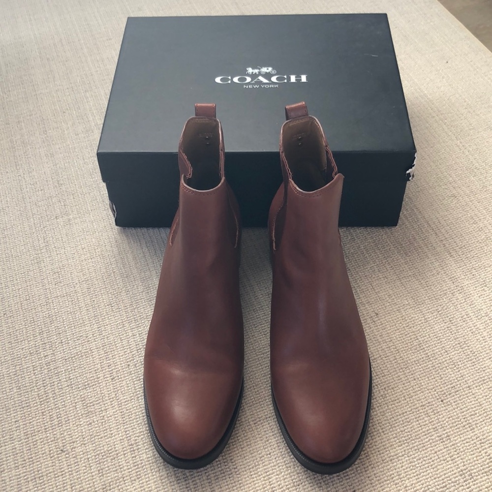 Coach Leather Ankle Booties